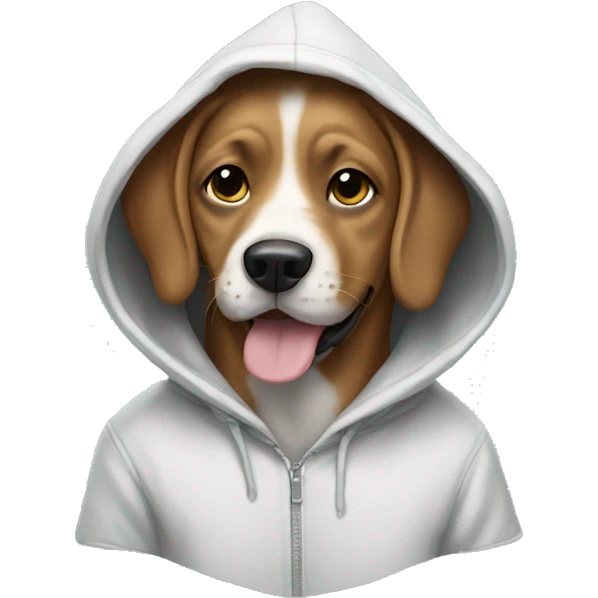 Dog wearing hoodies emoji
