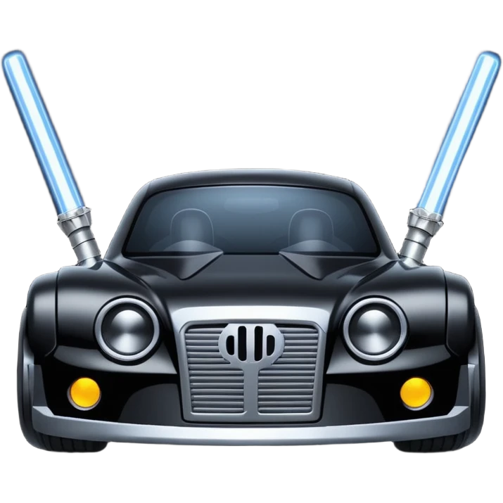 Haunted Darth Vader’s ice cube race car with light saber headlights emoji