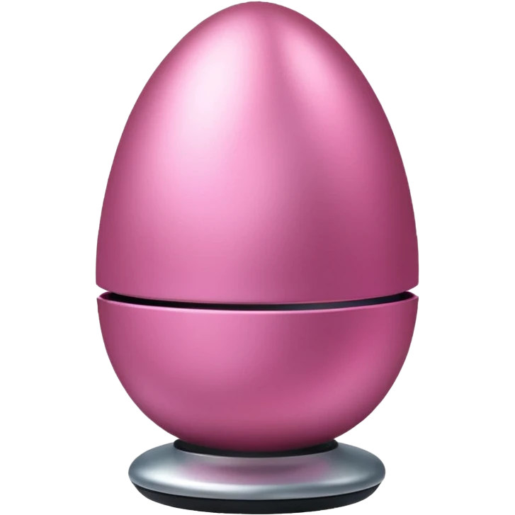 smooth pink metal egg with flared base emoji