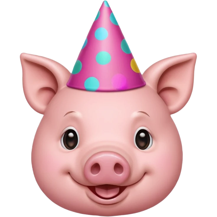 party hat pig emoji