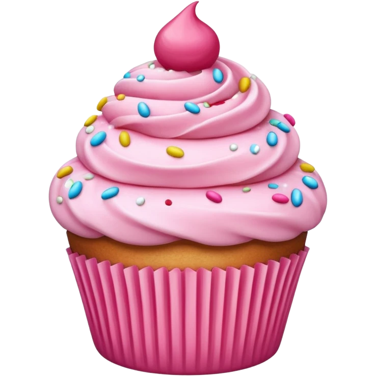 Cupcake with pink icing emoji