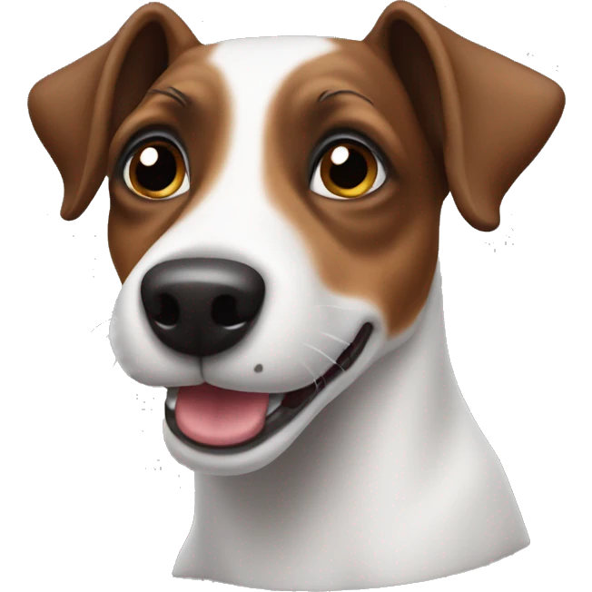 Jack russel black dog emoji