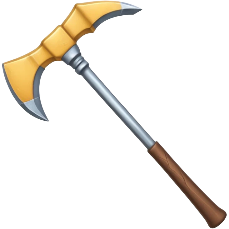 Double-sided pickaxe for mining ore emoji