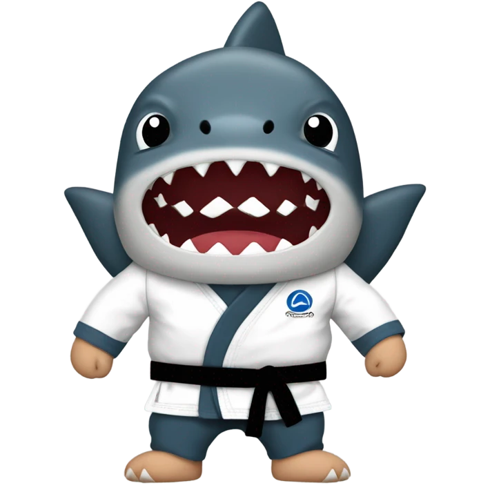 Shark Finn Jiu Jitsu Gi black belt emoji