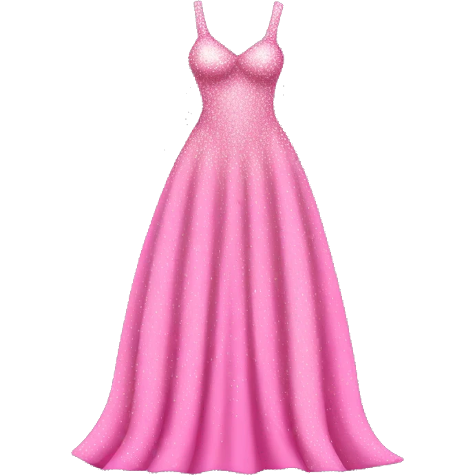 Long pink dress with glitters emoji