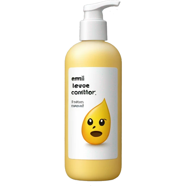 leave-in conditioner bottle with label emoji