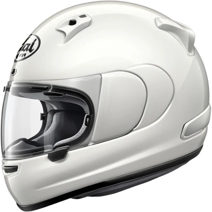 White Arai motorcycle helmet emoji