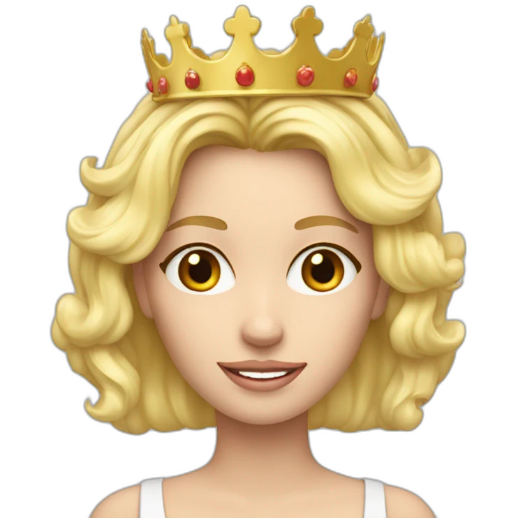 une-femme-blonde-avec-une-couronne- emoji