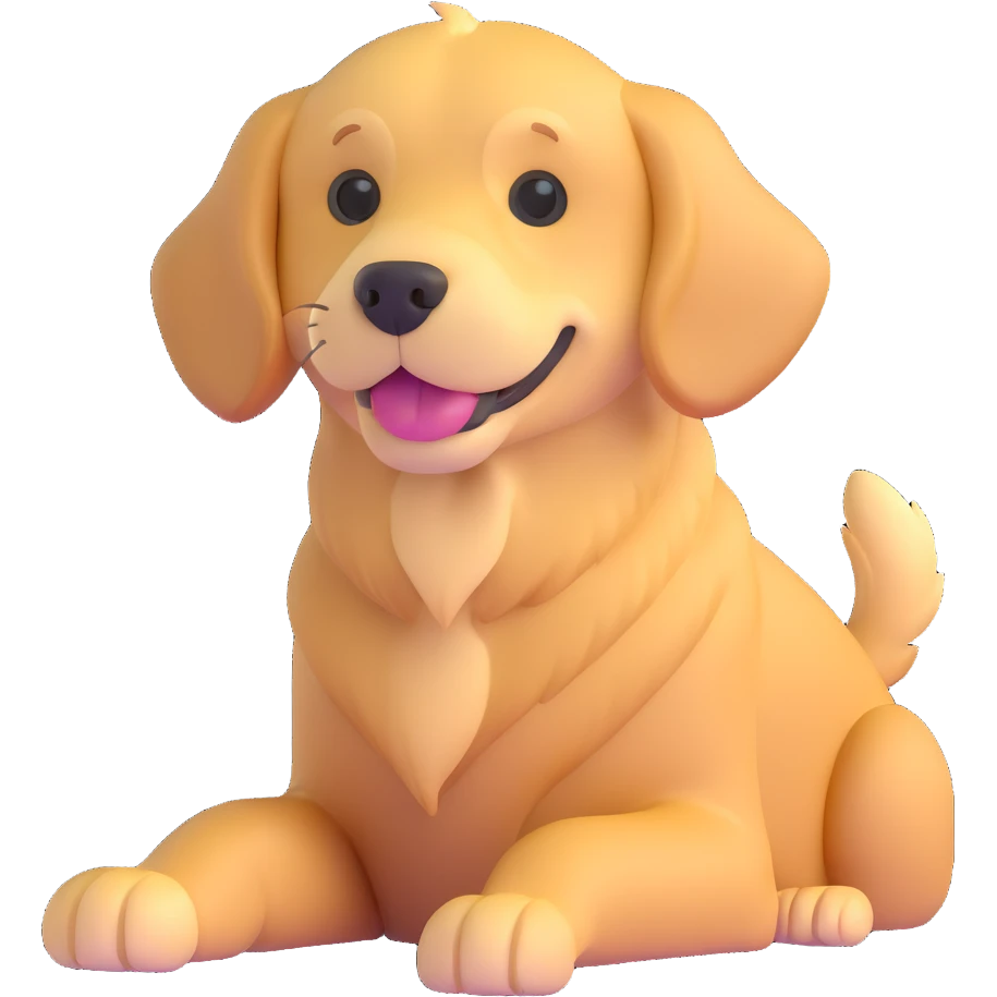 Golden retriever dog emoji