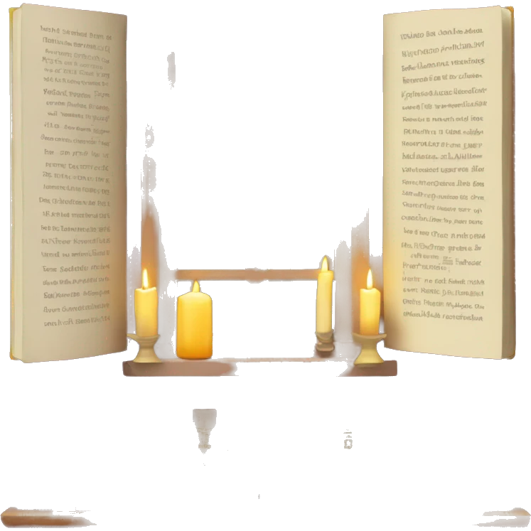 Books and candles entering for a window burgundy emoji