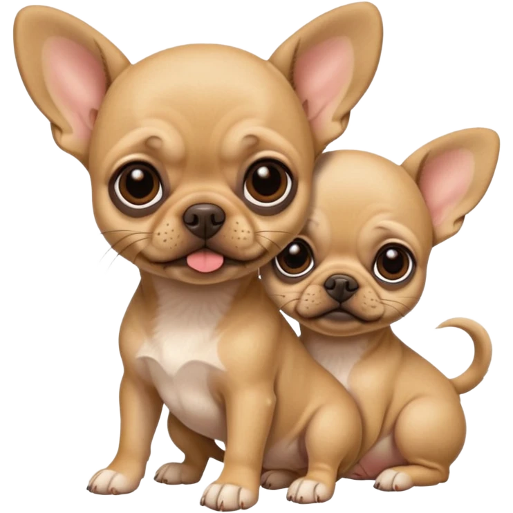 2 chihuahua pug pups emoji