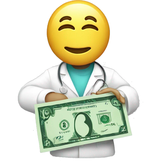 money with hospital sign emoji