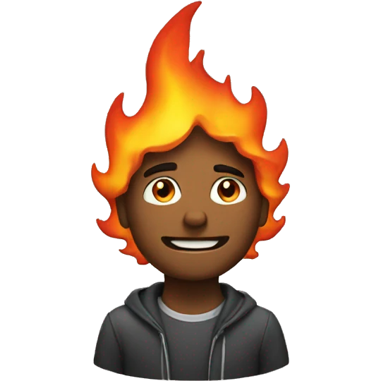 Guy on fire  emoji