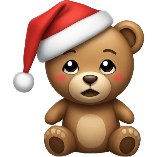 Christmas teddybear emoji