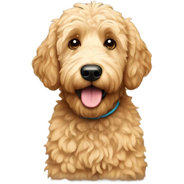 Golden doodle dog emoji