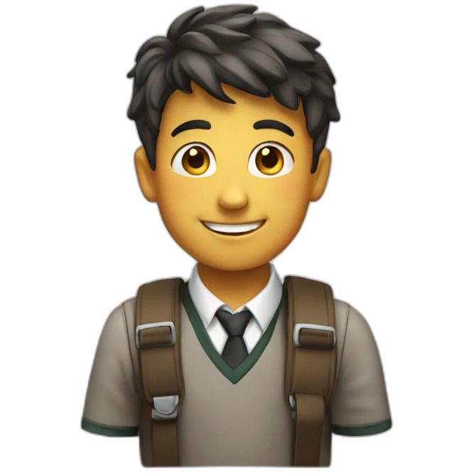 happy schoolboy emoji