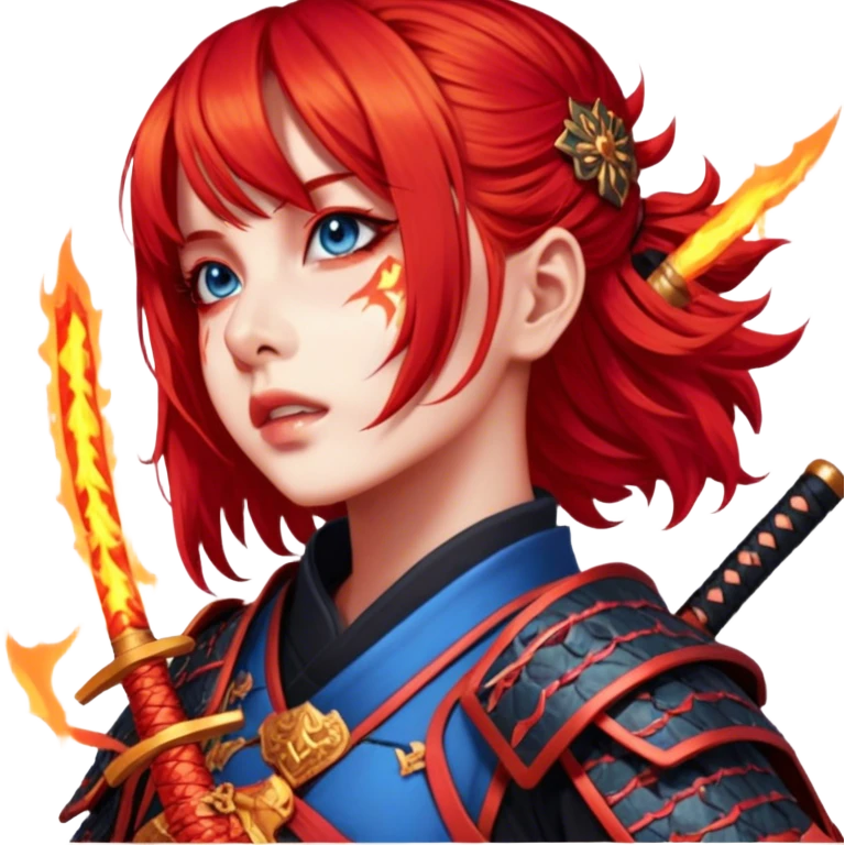 Fire-Wielding Samurai emoji