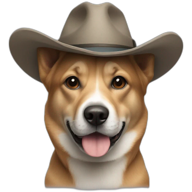 Chien avec chapeau  emoji