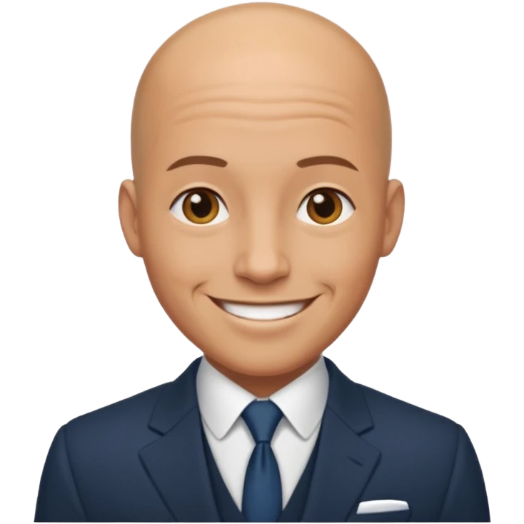 bald man in suit emoji