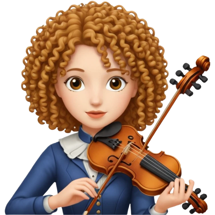 CURLY HAIR FEMALE VIOLINIST emoji