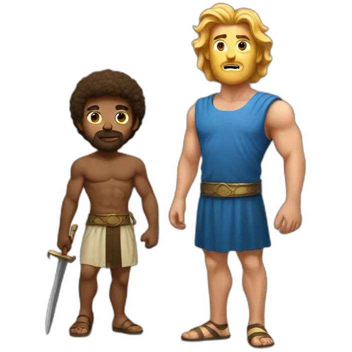 David and Goliath  emoji