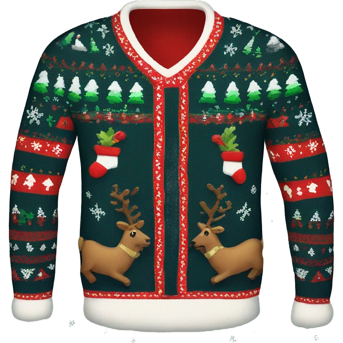 ugly christmas sweater  emoji