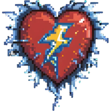 heart with a lightning bolt emoji
