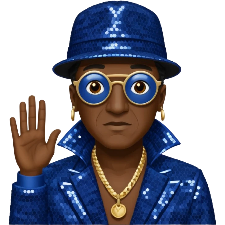 Flavor Flav with indigo sequin outfit emoji