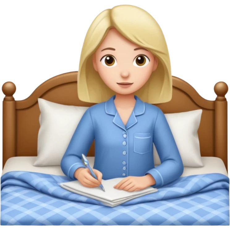 Girl organizing bed emoji