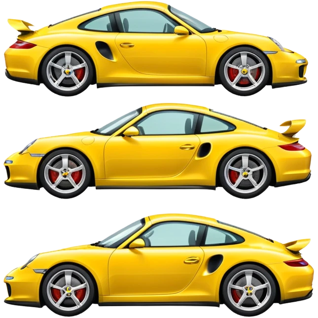 yellow porsche side-view emoji