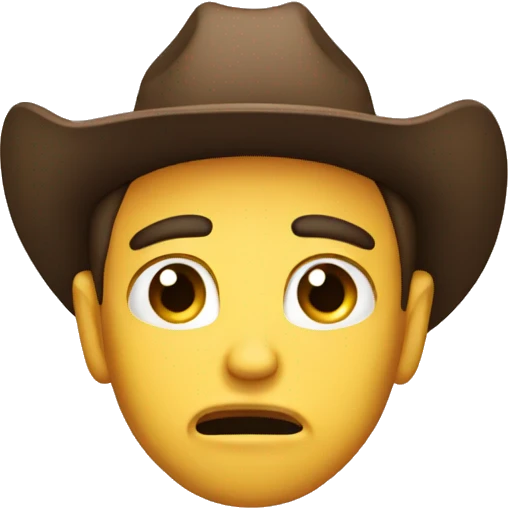Cowboy crying emoji