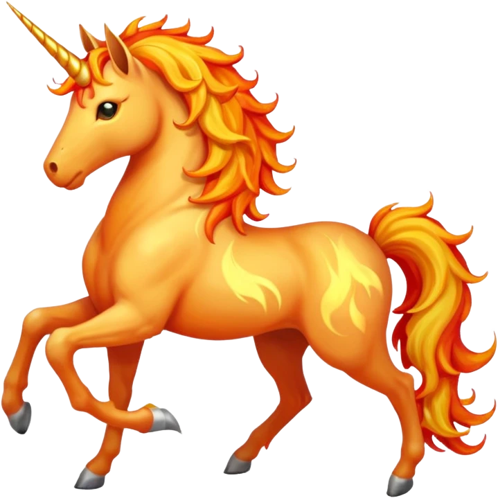 Fire Unicorn full body  emoji