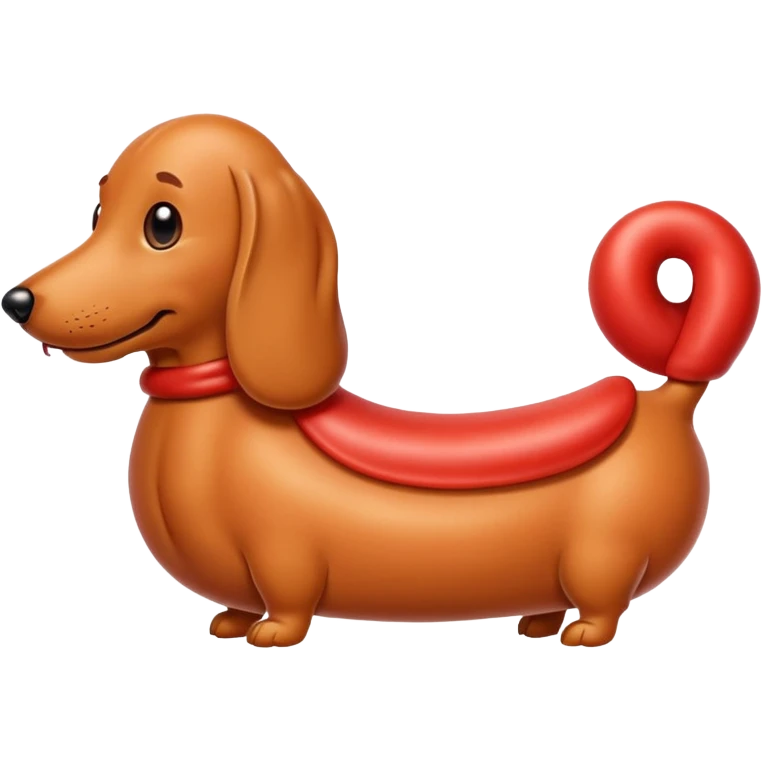 A Weiner without a bun emoji