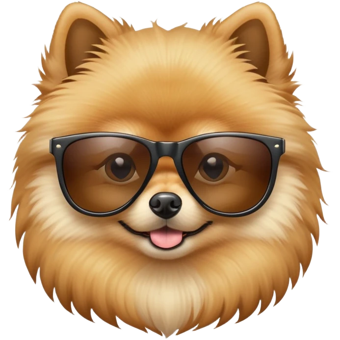 pomeranian in cool sunglasses emoji