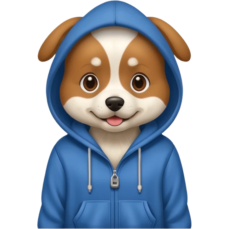 Dog wearing a hoodie  emoji