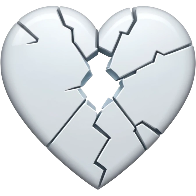 iphone white broken heart emoji
