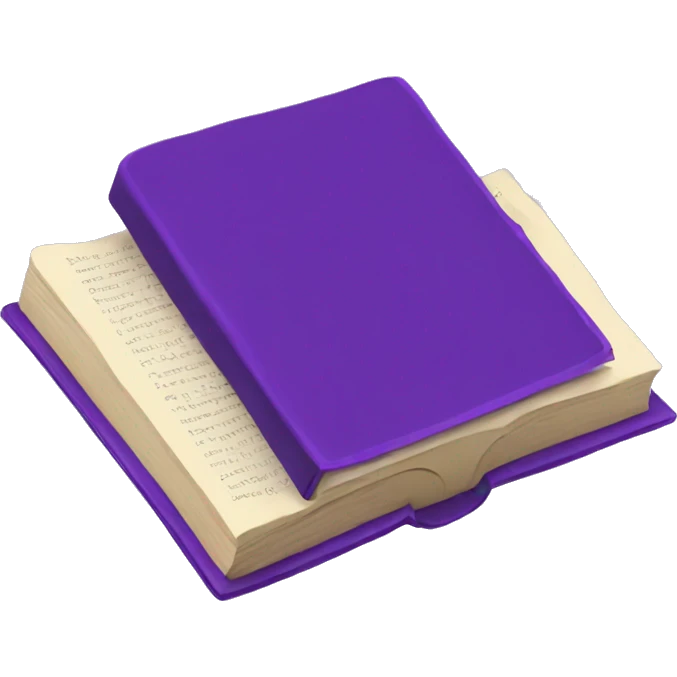 Open purple book  emoji