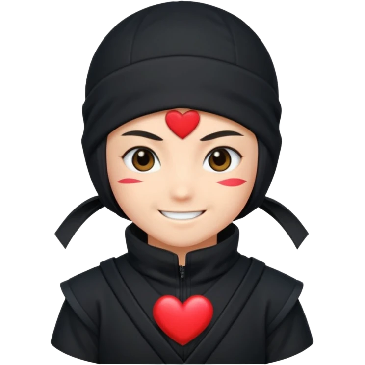 Ninja con ojos de corazón 😘 emoji
