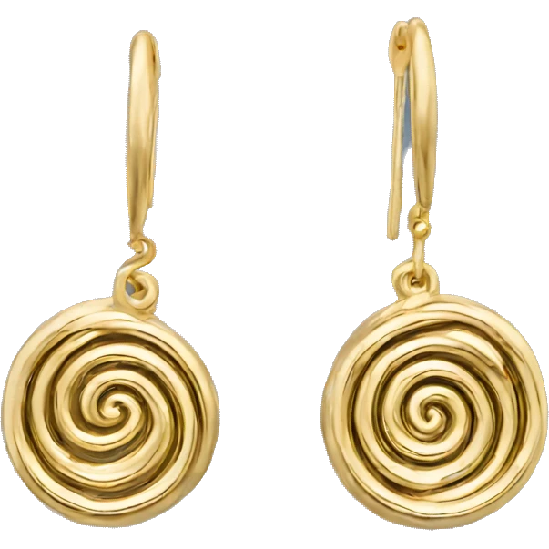 Spiral gold earrings  emoji
