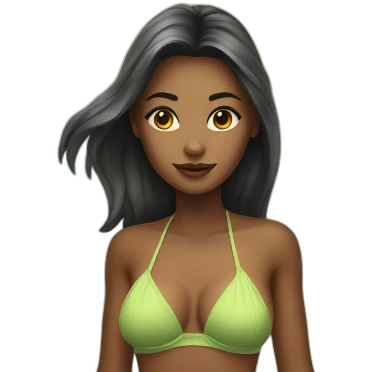 Beach babe emoji