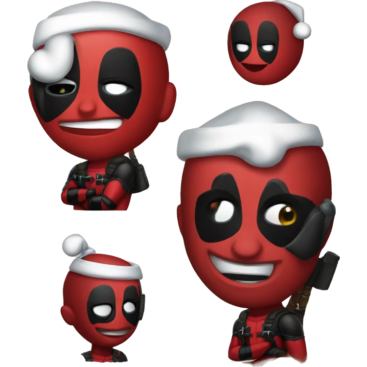 christmas deadpool  emoji