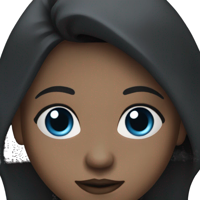 witch with White skin brown hair blue eyes and black dress  emoji
