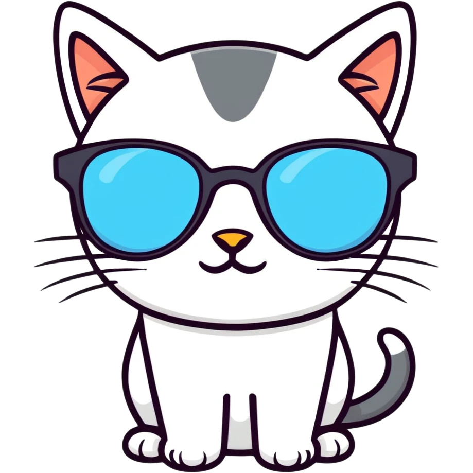 Cat with sunglasses emoji