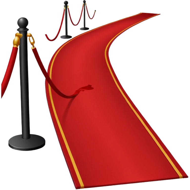 Minimalist emoji-style sticker of a blood-red carpet shaped like a thick trail or drop, flat vector design, no shadows. emoji