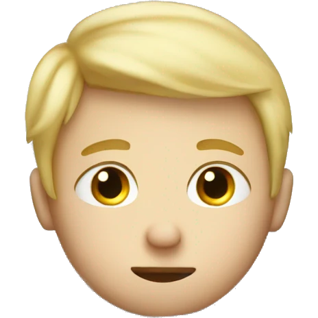 blond boy sleep at bed emoji