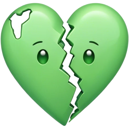 Light green broken heart emoji