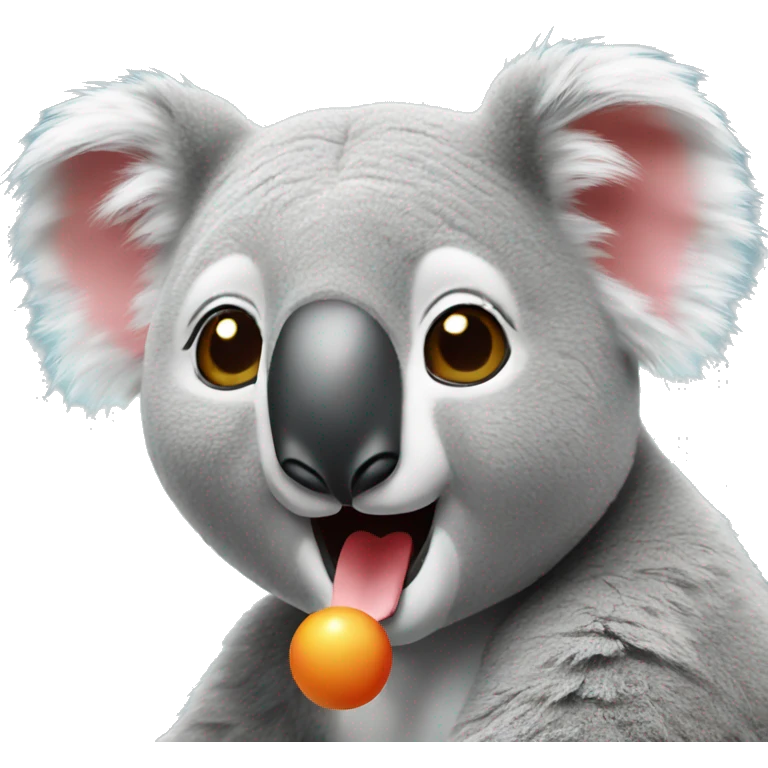 Koala with clown nose emoji