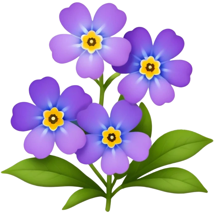 purple forget-me-not emoji