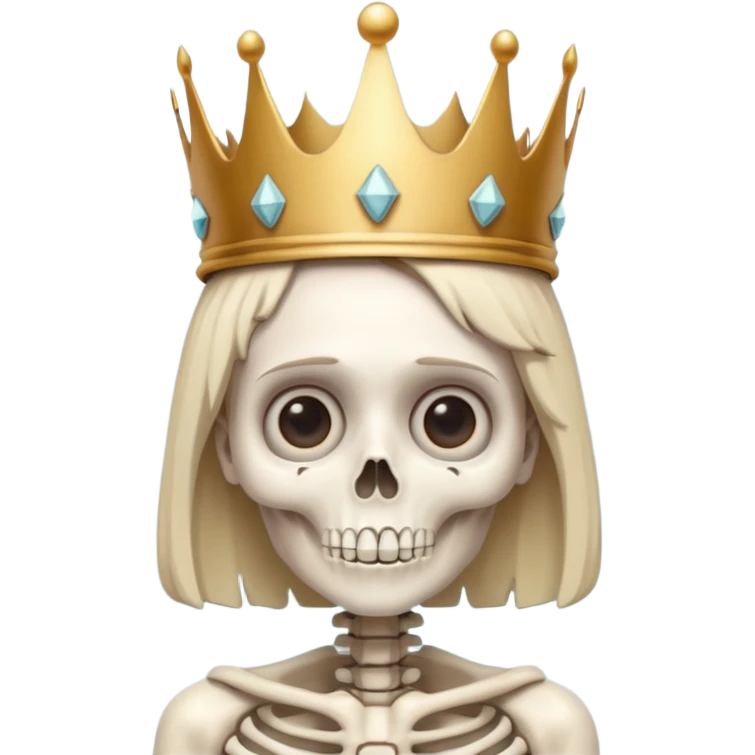 اسکلت تاج دار متعجب emoji