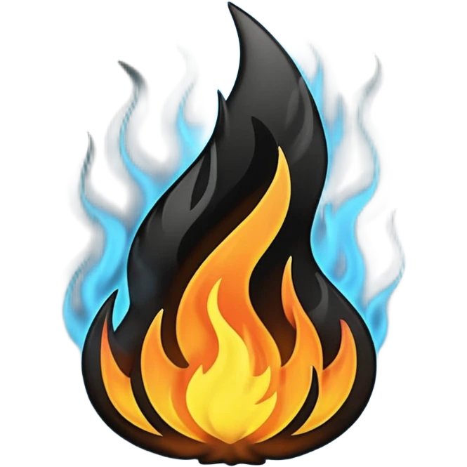 Всё пламя Чёрного цвета emoji
